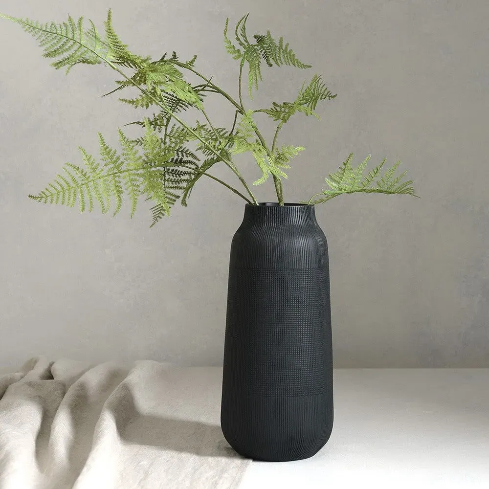 Black Clay Vase 35cm - Black