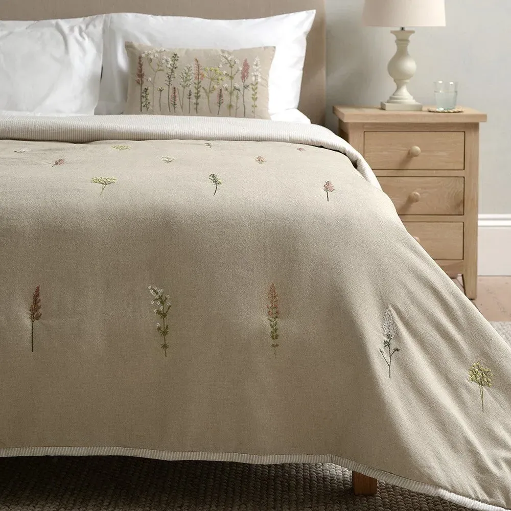 Botanical Meadow Bedspread 250x260cm - The Cotswold Company