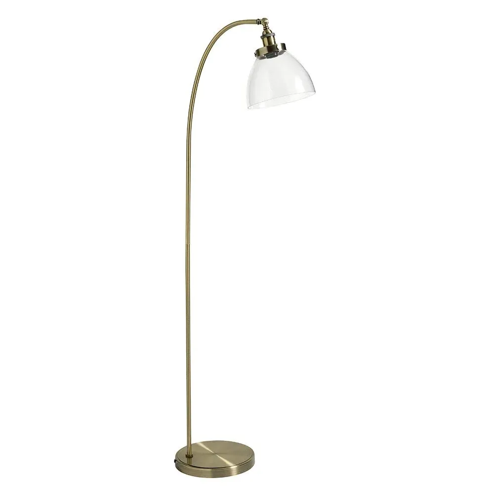 Boxwell Adjustable Floor Lamp - Antique Brass