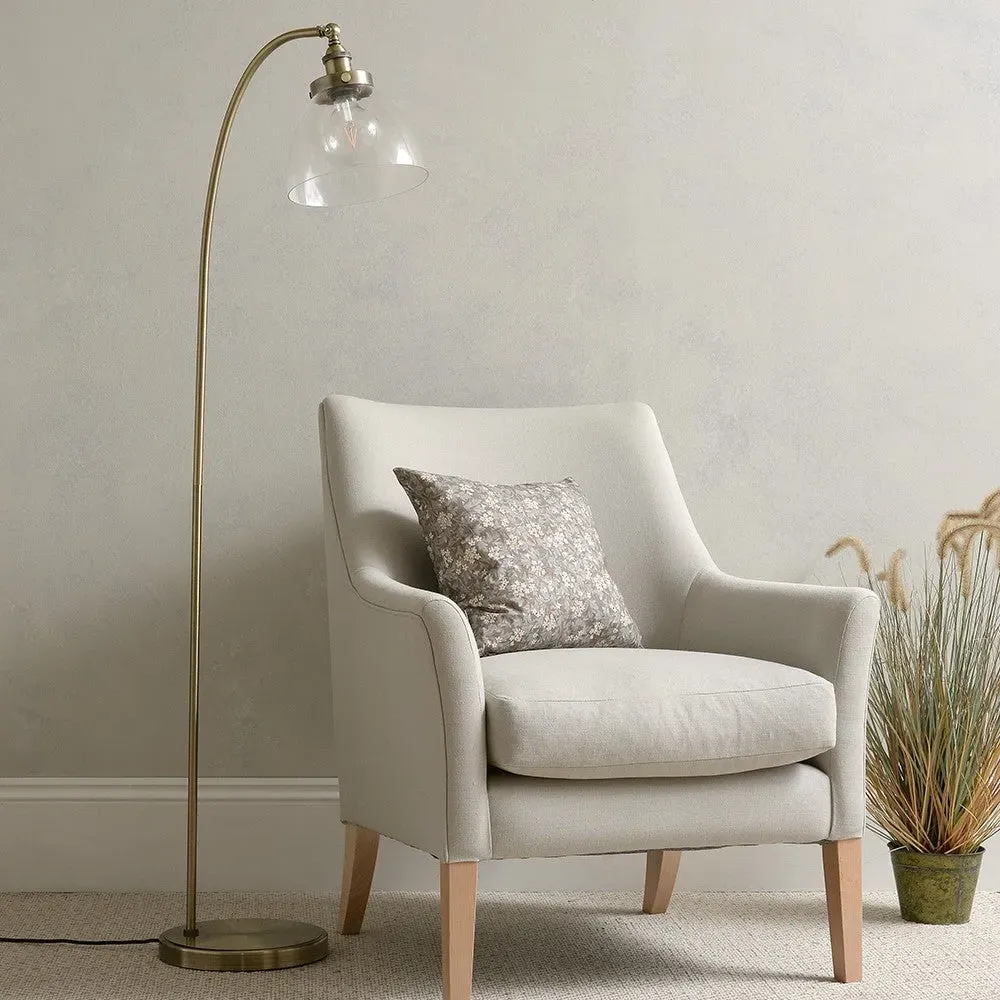 Boxwell Adjustable Floor Lamp - Antique Brass