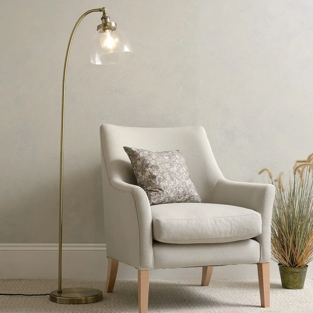 Boxwell Adjustable Floor Lamp - Antique Brass