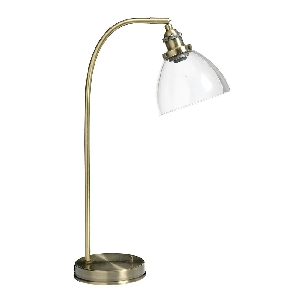 Boxwell Adjustable Table Lamp - Antique Brass