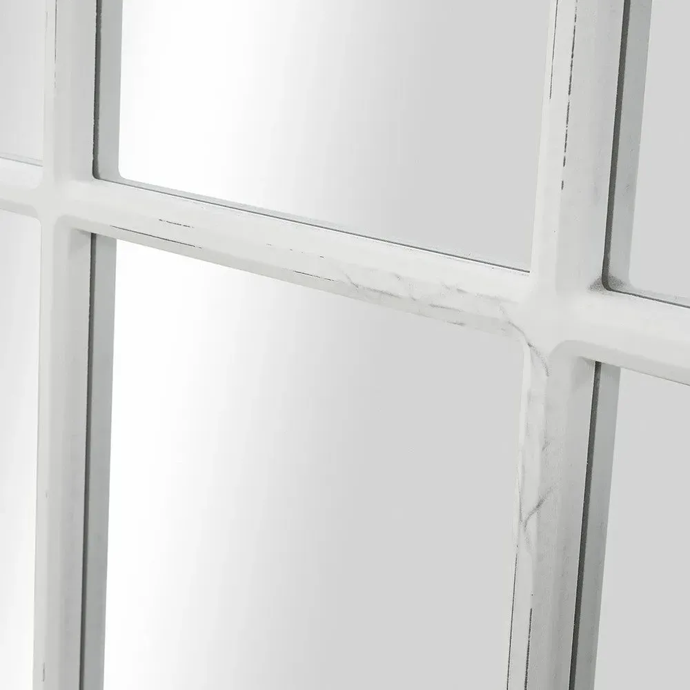 Brandon Distressed Mirror - Soft White