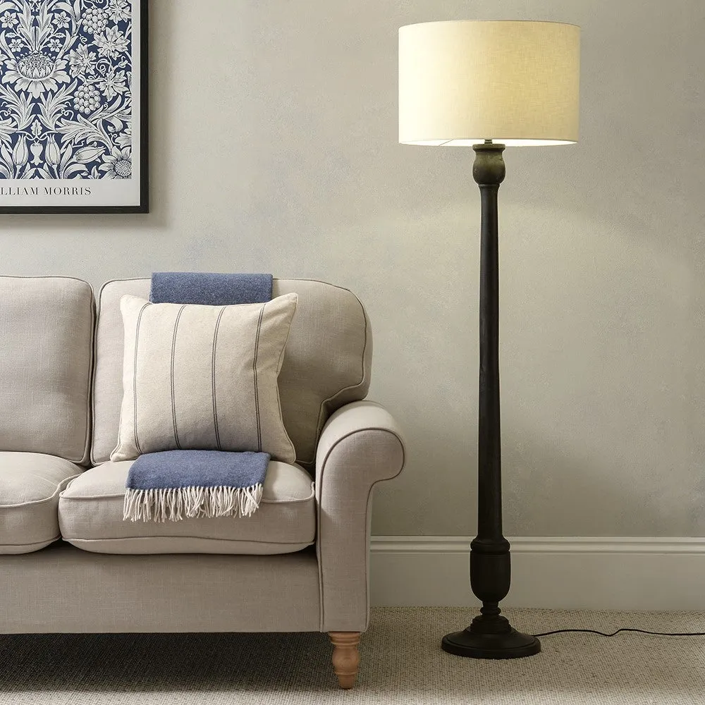 Captiva Candle Stick Floor Lamp - Antique Black, Wood