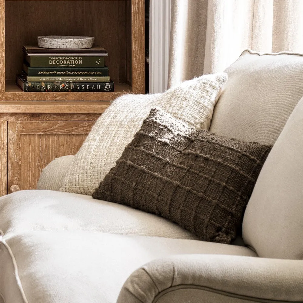 Check Hand Woven Cushion - Green