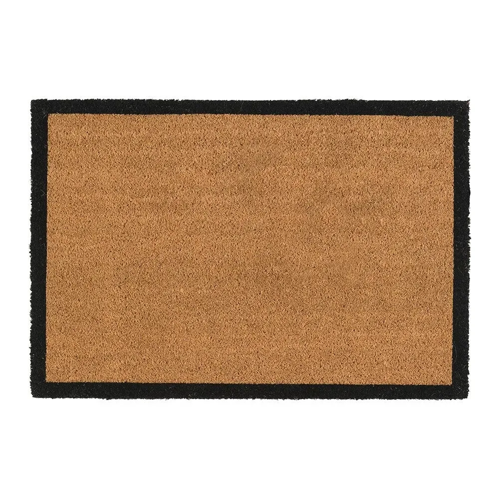 Coir Doormat - Charcoal Border