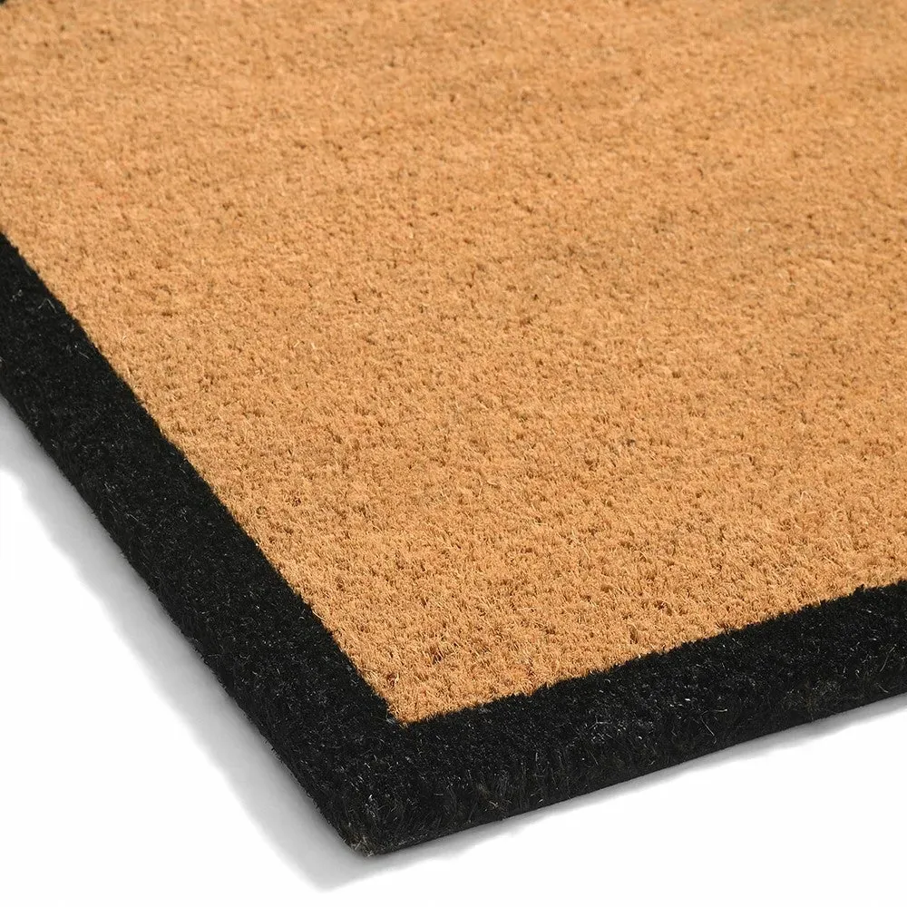 Coir Doormat - Charcoal Border