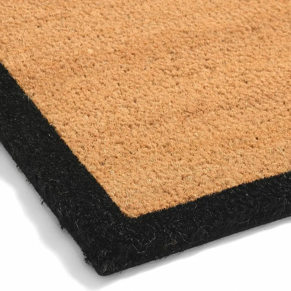 Coir Doormat - Charcoal Border image