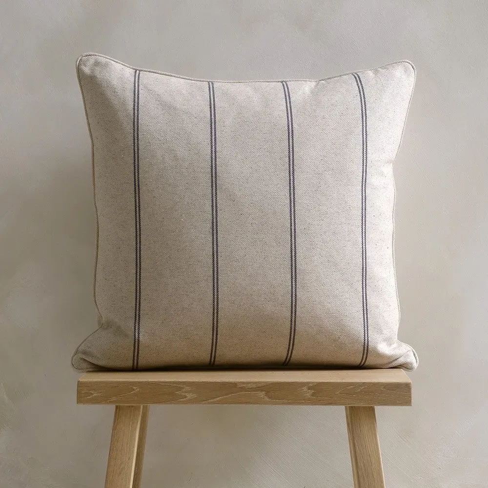 Compton Stripe Cushion - Charcoal