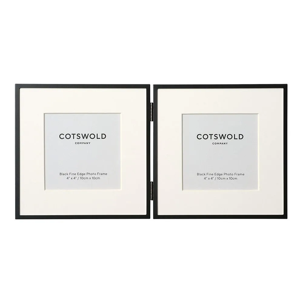 Cotswold Company Double Photo Frame - White