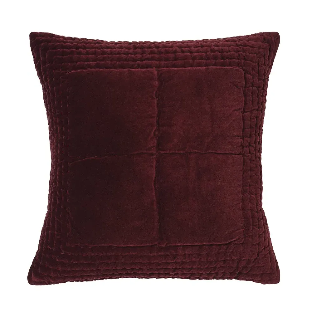 Cotton Velvet Cushion - Rosehip