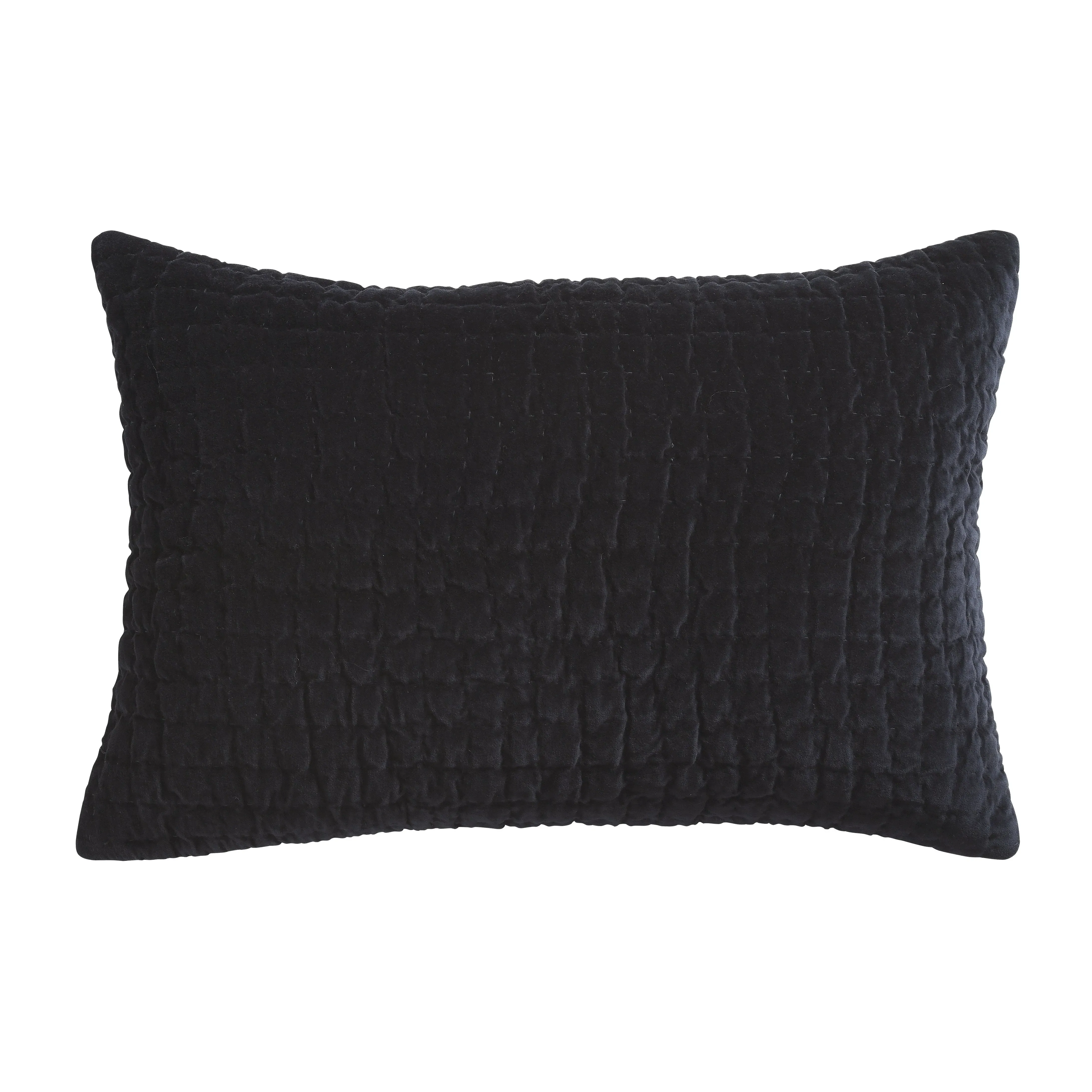 Cotton Velvet Driftline Weave Cushion - Navy