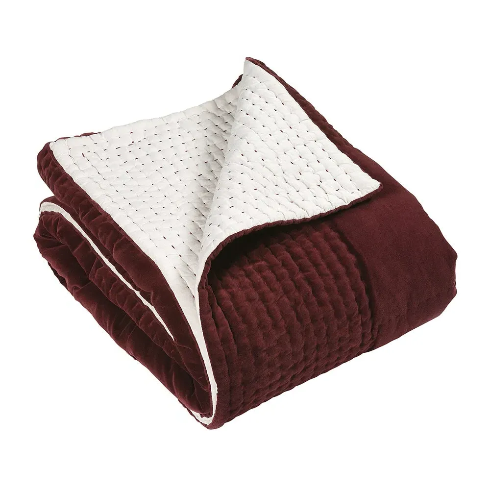 Cotton Velvet Extra Large Bedspread - Rosehip image