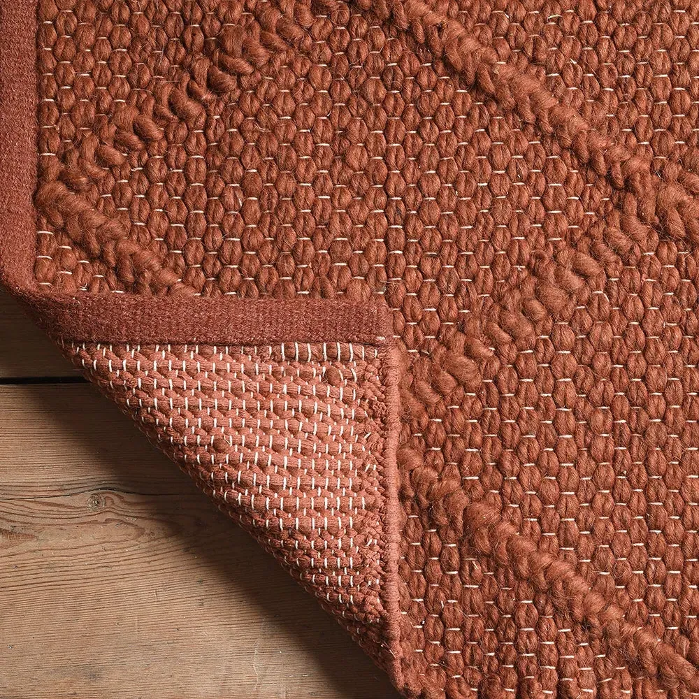 Dauntsey Rug - Brick, Wool Blend image