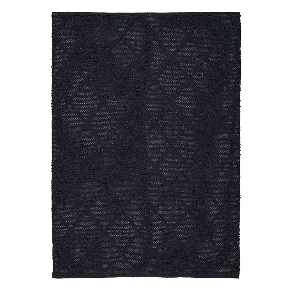 Dauntsey Rug - Indigo, Wool Blend