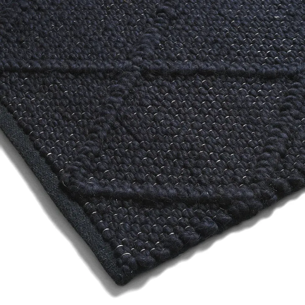 Dauntsey Rug - Indigo, Wool Blend