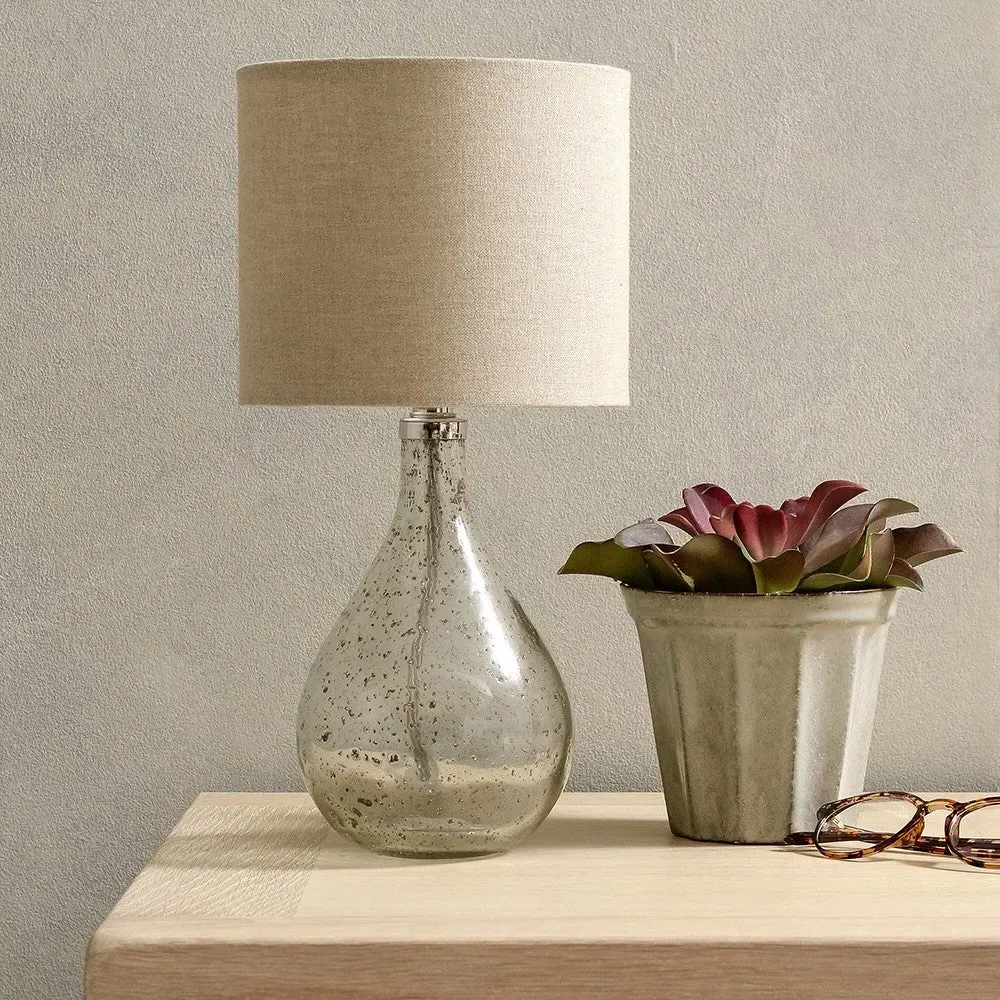 Dorcan Speckled Glass Table Lamp - Transparent