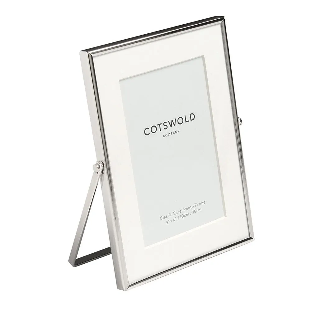 Easel Photo Frame 4x6'' - Silver