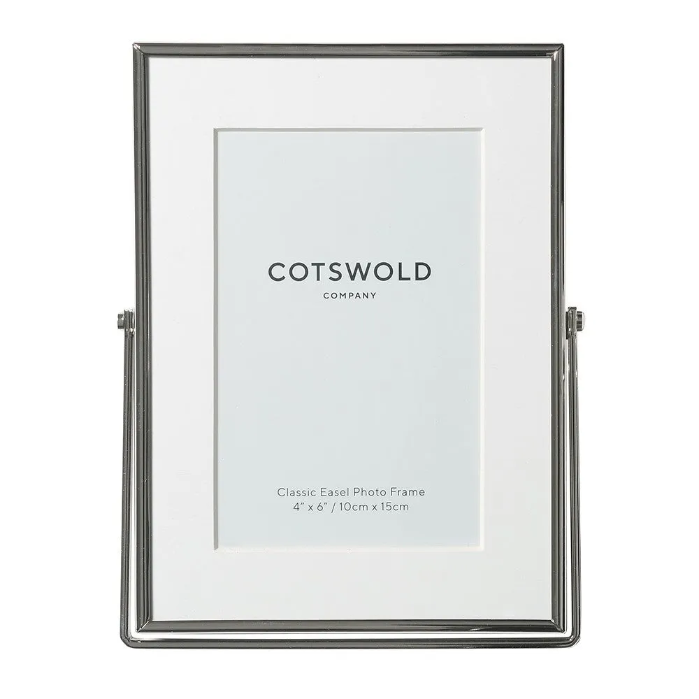 Easel Photo Frame 4x6'' - Silver