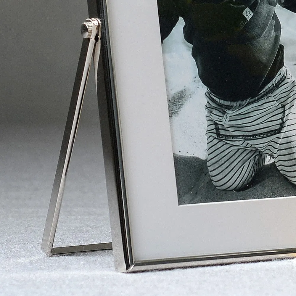 Easel Photo Frame 4x6'' - Silver image