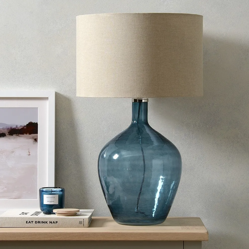 Elliot Glass Table Lamp - Blue