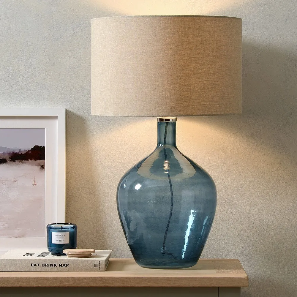 Elliot Glass Table Lamp - Blue