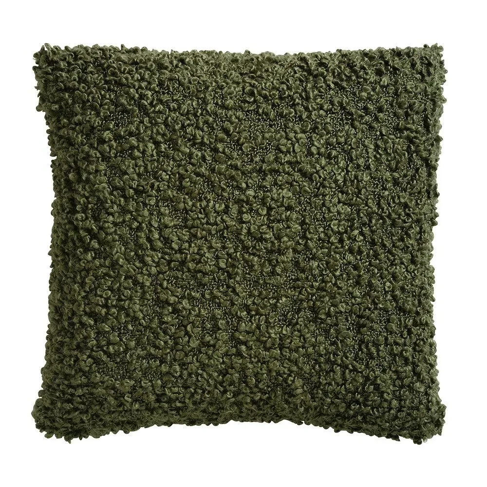 Faux Lambswool Cushion - Green image