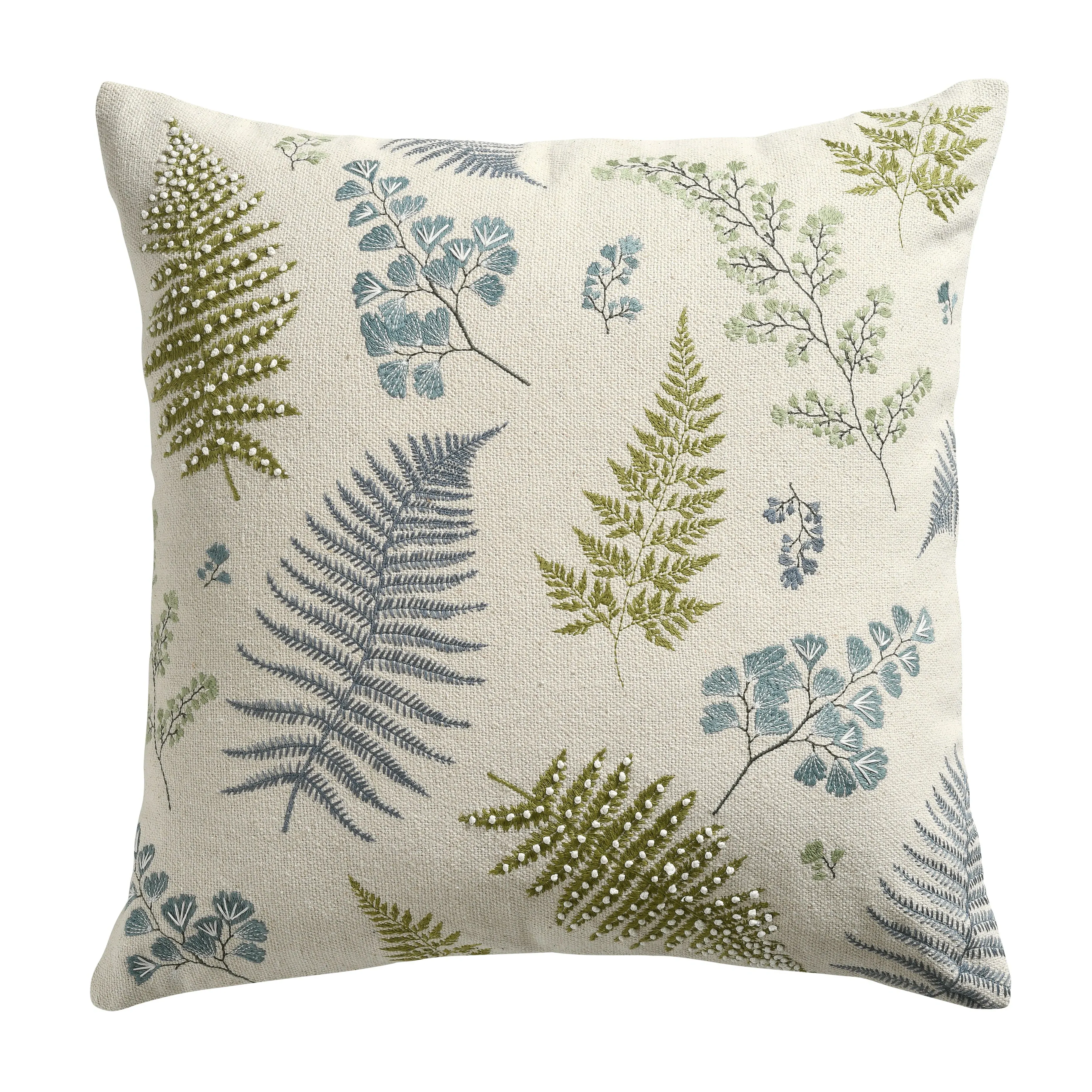 Fern Flora Cushion - Blue image