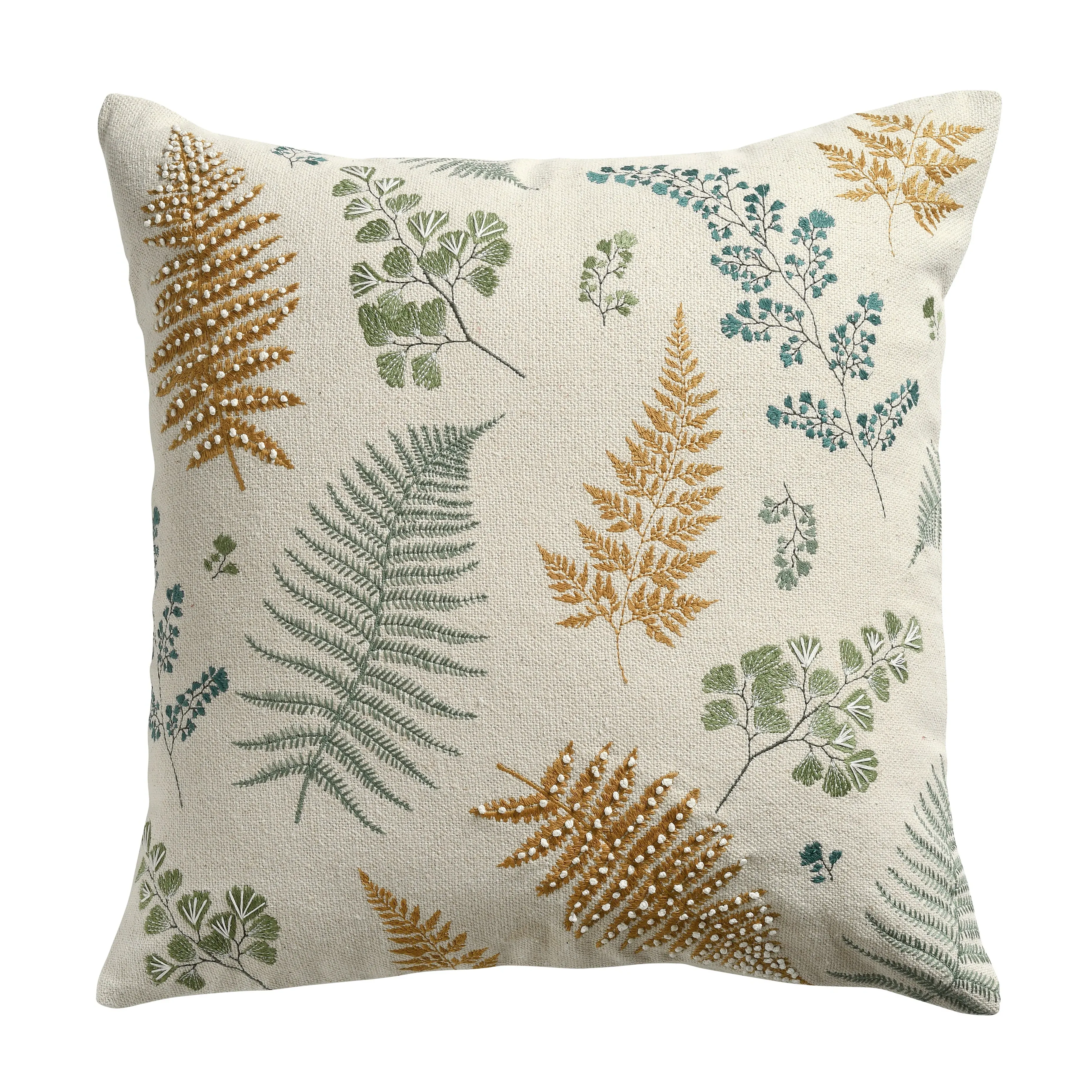 Fern Flora Cushion - Green