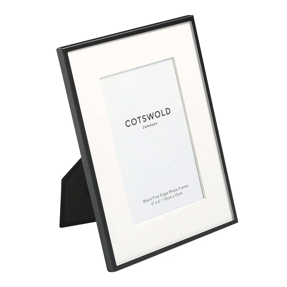 Fine 4x6 Photo Frame - Black, Metal