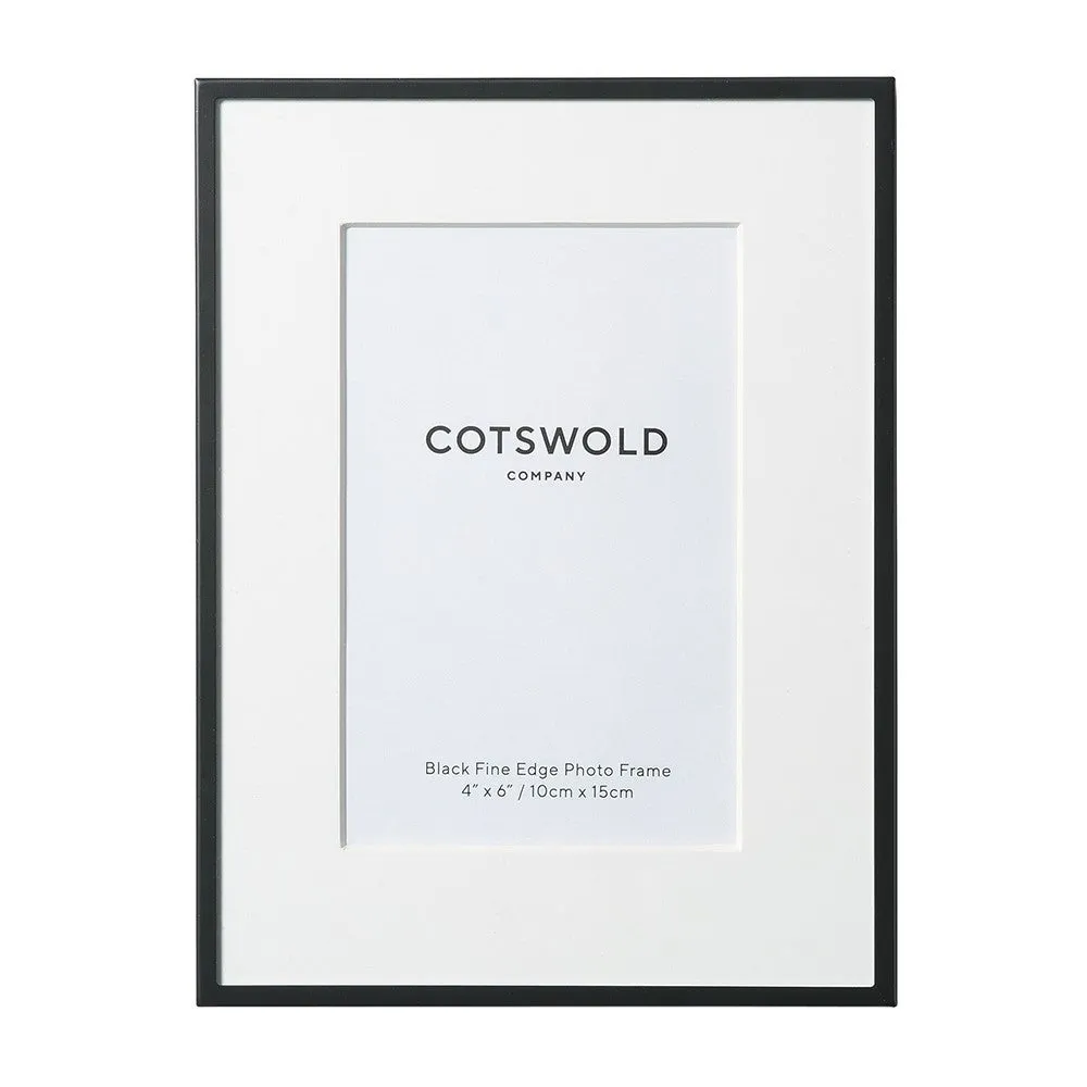 Fine 4x6 Photo Frame - Black, Metal