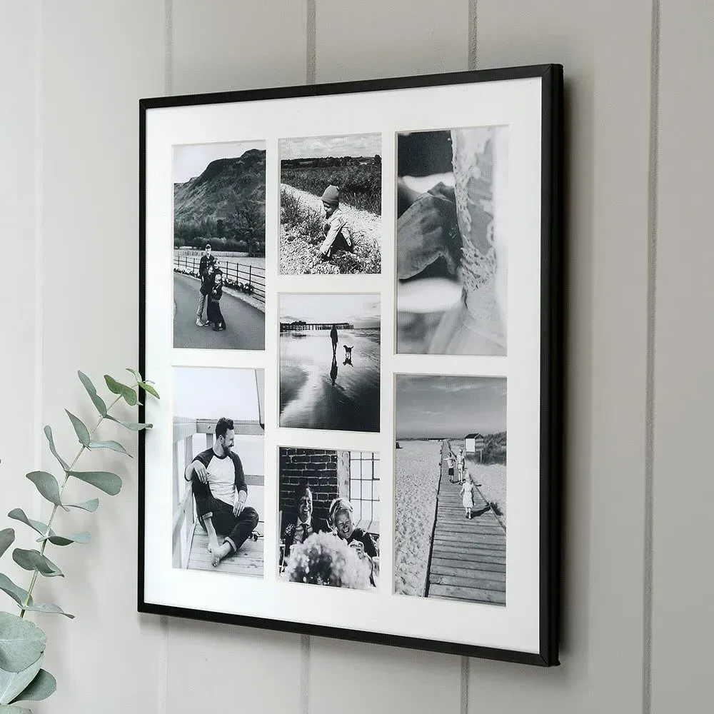 Fine 7 Aperture Photo Frame - Black, Metal