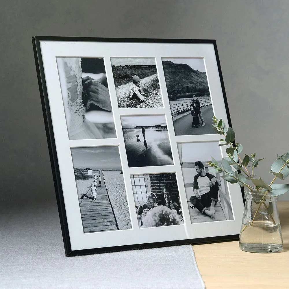 Fine 7 Aperture Photo Frame - Black, Metal