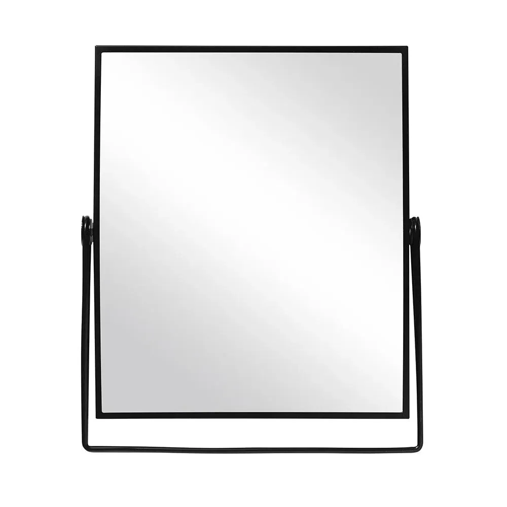 Fine Black Metal Dressing Table Mirror - Black