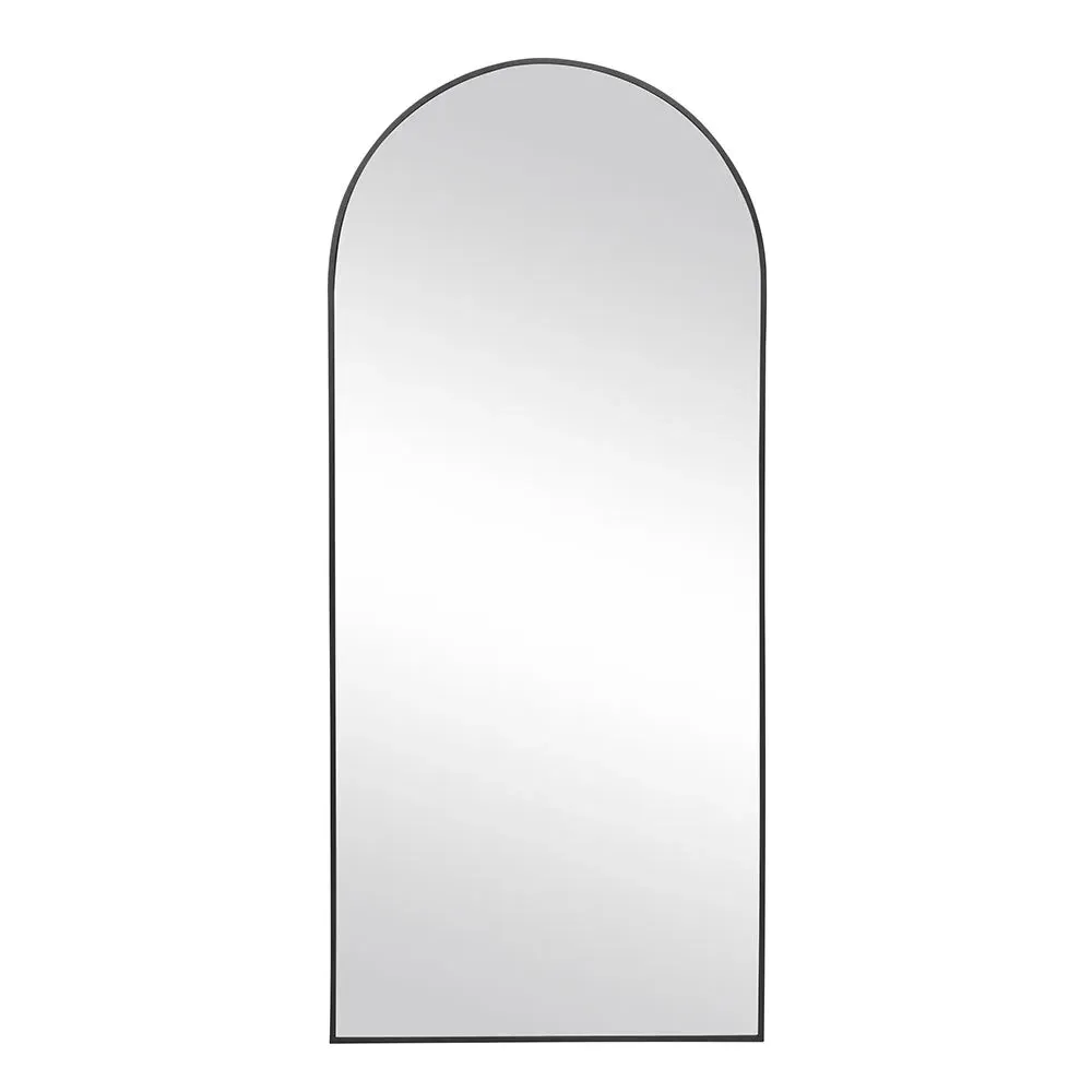Foxcote Large Arch Mirror - Black Metal