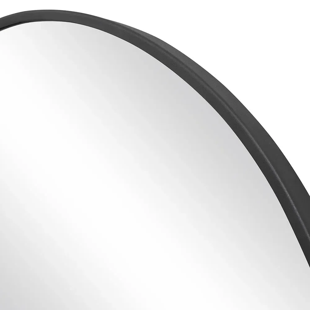 Foxcote Large Arch Mirror - Black Metal