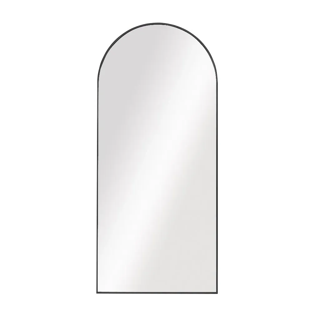 Foxcote Large Arch Mirror - Black Metal