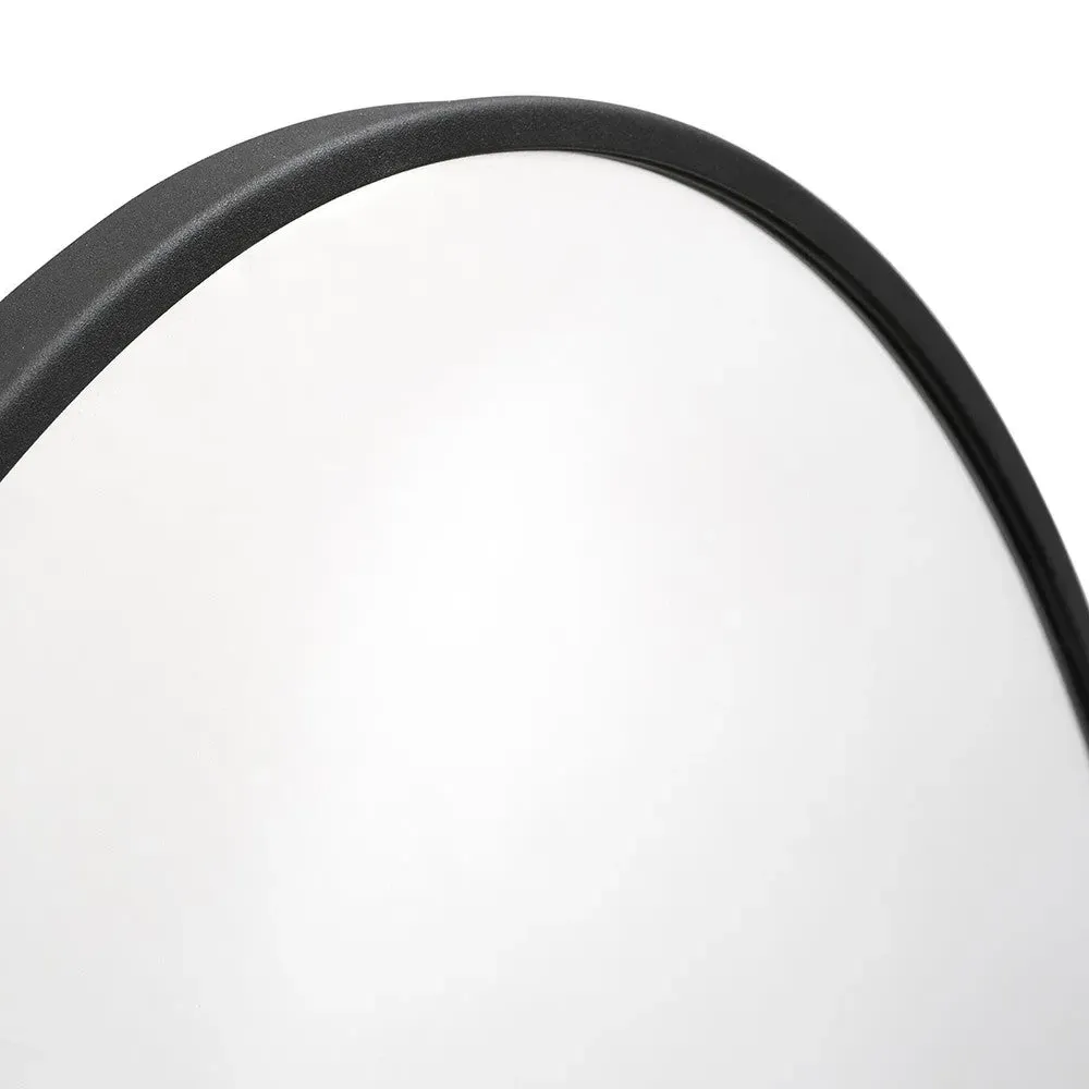 Foxcote Oval Mirror - Black Metal