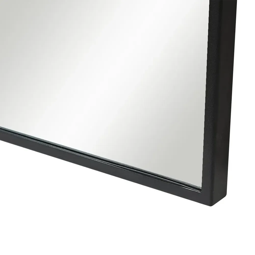 Foxcote Overmantel Mirror - Black Metal