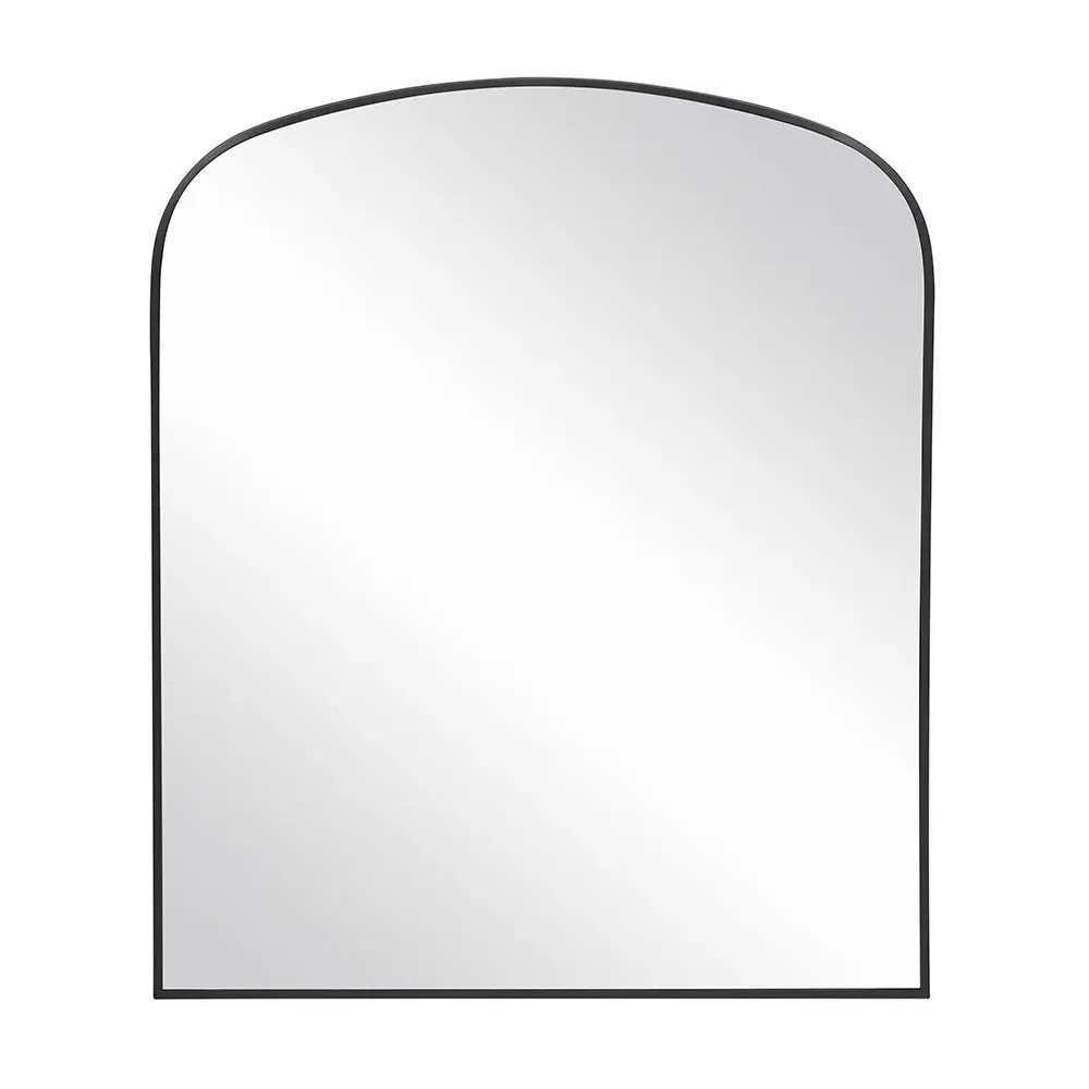 Foxcote Overmantel Mirror - Black Metal