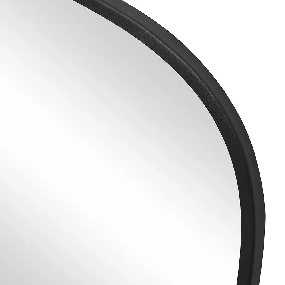 Foxcote Overmantel Mirror - Black Metal