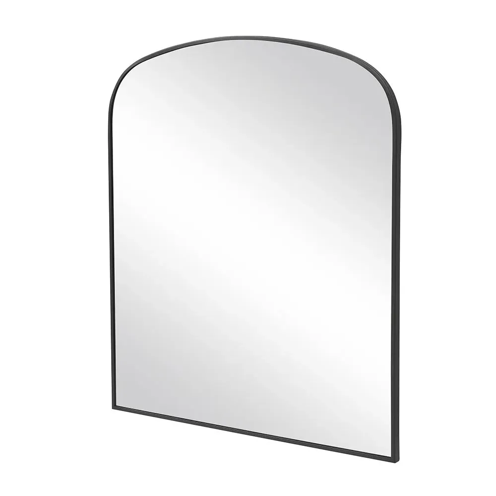 Foxcote Overmantel Mirror - Black Metal