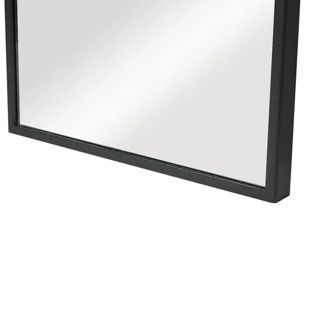 Foxcote Slim Arch Mirror - Black Metal