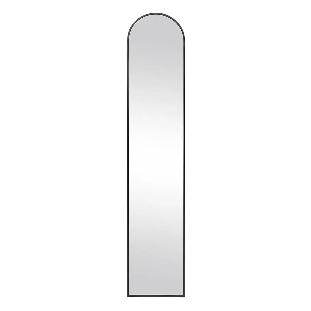 Foxcote Slim Arch Mirror - Black Metal