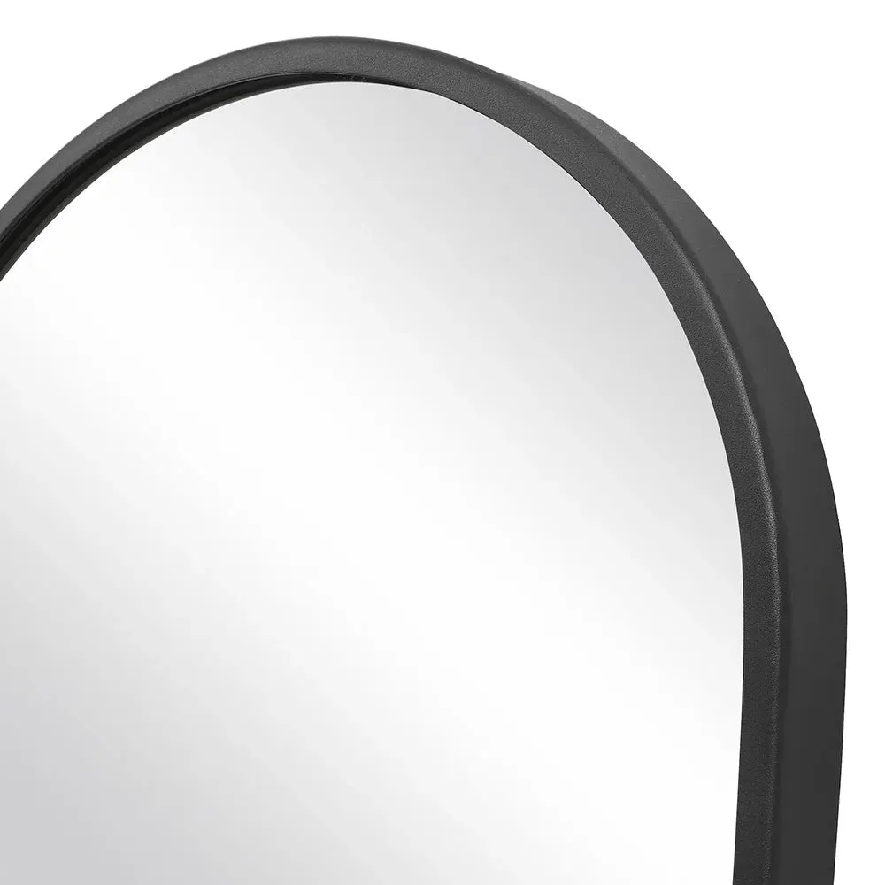 Foxcote Slim Arch Mirror - Black Metal