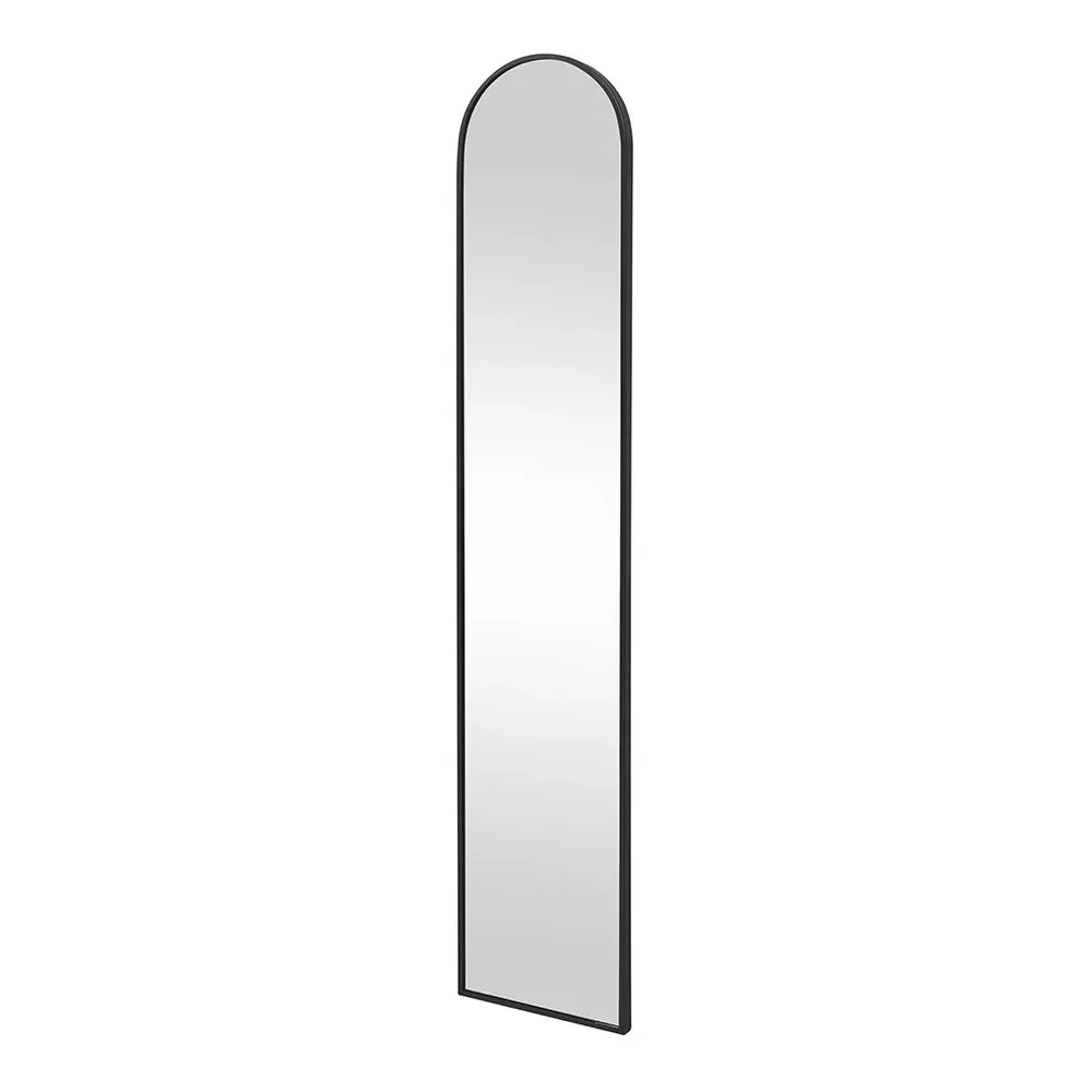 Foxcote Slim Arch Mirror - Black Metal