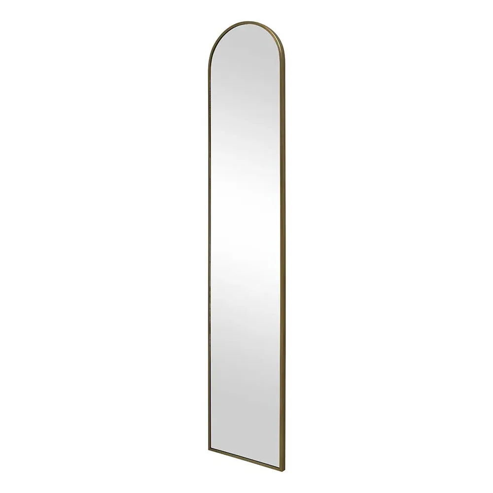 Foxcote Slim Arch Mirror - Brushed Bronze