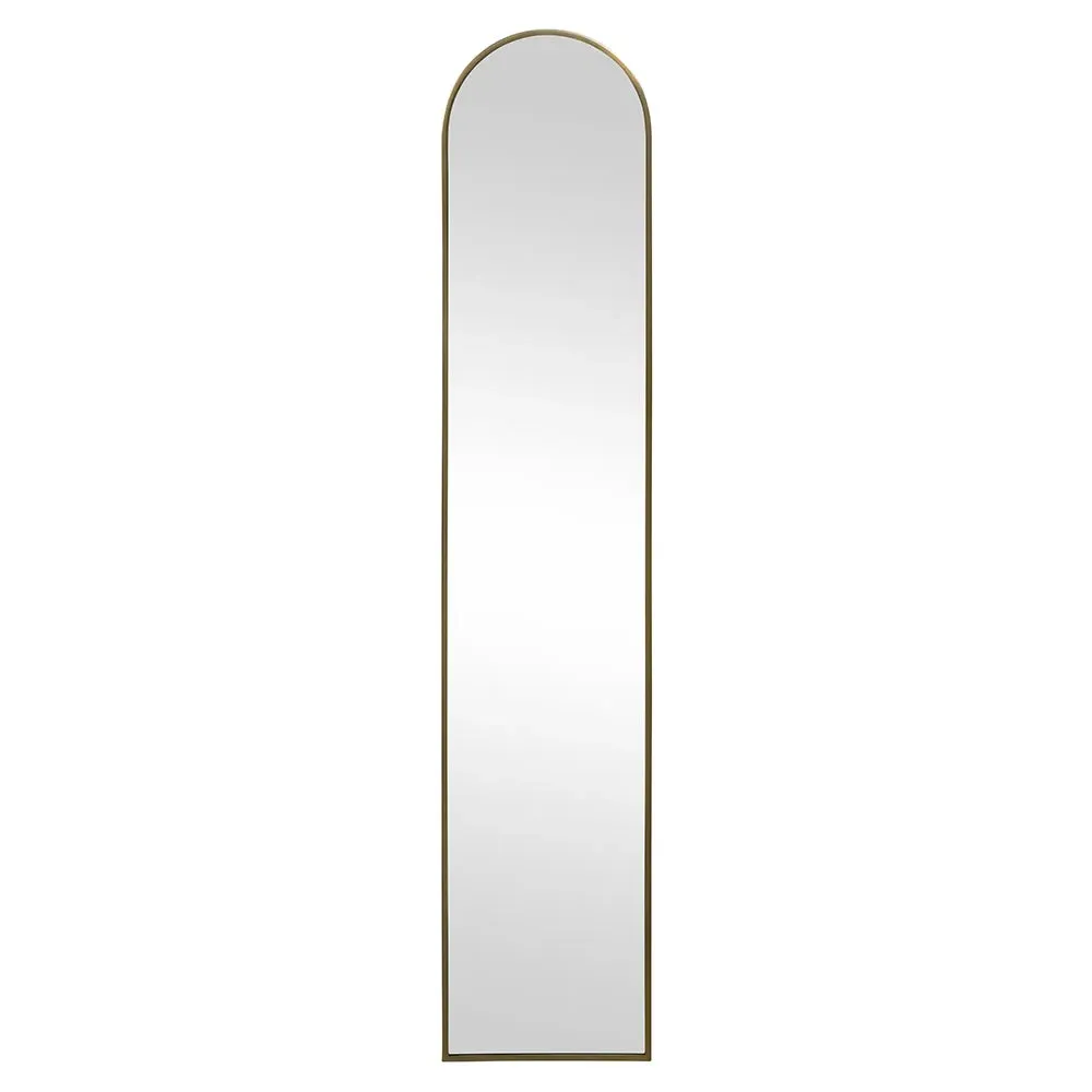 Foxcote Slim Arch Mirror - Brushed Bronze