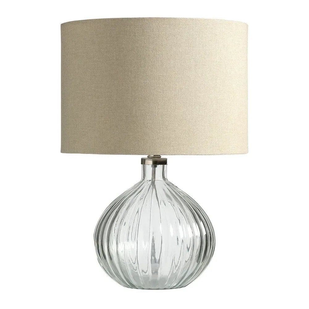 Freshbrook Ribbed Table Lamp - Glass