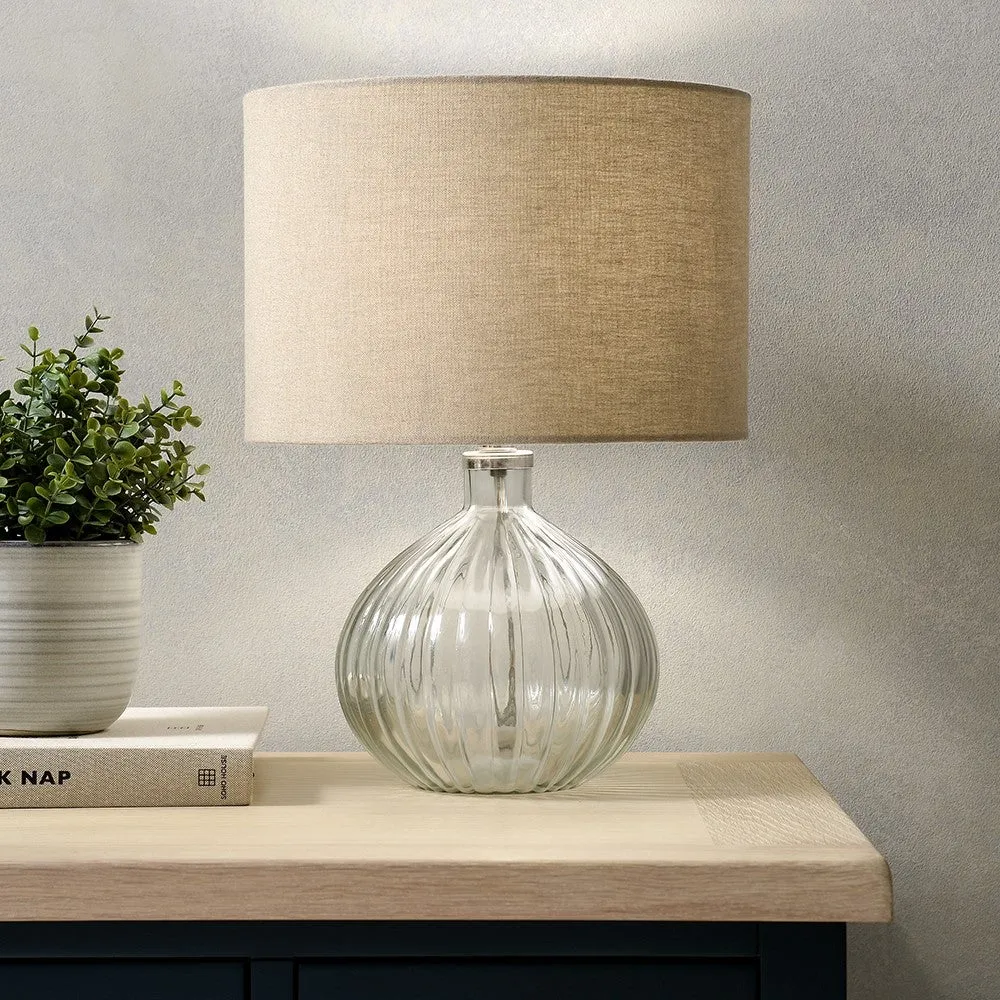 Freshbrook Ribbed Table Lamp - Glass image